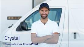  Presentation with warehouse - Audience pleasing presentation consisting of man is posing with cross backdrop and a sky blue colored foreground