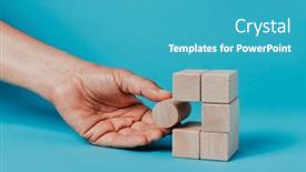  Presentation with cylindrical - Theme enhanced with man-is-putting-a-cylindrical background and a teal colored foreground