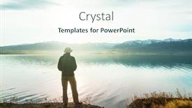  Presentation with relaxation - Presentation consisting of man-is-resting-at-ease background and a sky blue colored foreground