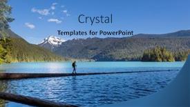  Presentation with calm - Slide set featuring man-is-resting-at-ease background and a teal colored foreground