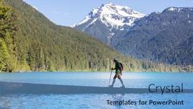  Presentation with calm - PPT theme enhanced with man-is-resting-at-ease background and a light blue colored foreground