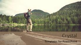  Presentation with calm - Slides enhanced with man-is-resting-at-ease background and a coral colored foreground