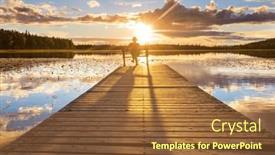  Presentation with calm - Slides featuring man-is-resting-at-ease background and a tawny brown colored foreground