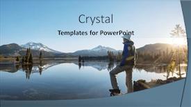  Presentation with relaxation - Presentation design having man-is-resting-at-ease background and a light blue colored foreground