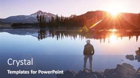  Presentation with relaxation - Slides consisting of man-is-resting-at-ease background and a ocean colored foreground