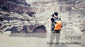  Presentation with oman - Slide deck enhanced with man-is-taking-phots background and a light gray colored foreground