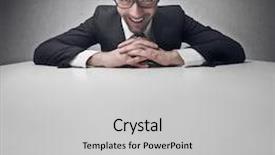  Presentation with desk - Audience pleasing slide deck consisting of man job - astute businessman sitting at his backdrop and a  colored foreground