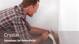  Presentation with pvc - Cool new PPT layouts with man laying pvc floor backdrop and a tawny brown colored foreground