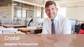  Presentation with middle east dubai mall shopping - Audience pleasing presentation consisting of man leaning - middle aged male architect smiling backdrop and a coral colored foreground