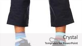  Presentation with socks - PPT theme enhanced with man-leg-in-suit background and a white colored foreground