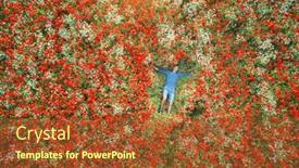  Presentation with poppies - Presentation consisting of man-lies-in-a-field background and a red colored foreground