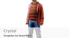  Presentation with music headphones - Colorful slide deck enhanced with man-listening-music-with-headphones backdrop and a white colored foreground