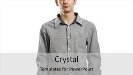  Presentation with different - Presentation theme featuring man-looking-at-camera-against background and a light gray colored foreground