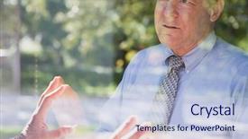  Presentation with reflection - Slide deck consisting of man looking at his reflection background and a lemonade colored foreground