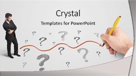  Presentation with question marks - Presentation design with  background and a  colored foreground