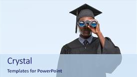  Presentation with african american couples on the mountaintop - Amazing presentation having man looking for a job backdrop and a sky blue colored foreground