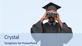  Presentation with african american teen girls - Amazing PPT layouts having man looking for a job backdrop and a sky blue colored foreground