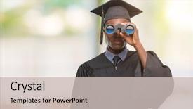  Presentation with african american culture - Slides enhanced with man looking for a job background and a soft green colored foreground