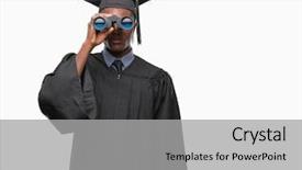  Presentation with african american christianity - Audience pleasing theme consisting of man looking for a job backdrop and a light gray colored foreground