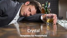  Presentation with whisky - Cool new slide set with man lying on a counter backdrop and a tawny brown colored foreground