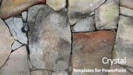  Presentation with rock wall - PPT layouts having man made - rock wall background and a gray colored foreground