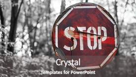  Presentation with chernobyl - Audience pleasing slides consisting of man made disasters - rusty stop sign in pripyat backdrop and a gray colored foreground