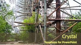  Presentation with chernobyl - Presentation consisting of man made disasters - soviet duga radar in pripyat background and a tawny brown colored foreground