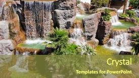  Presentation with las vegas - Amazing slide deck having man-made waterfall in las backdrop and a  colored foreground