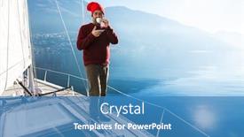  Presentation with coffee - Colorful theme enhanced with man-makes-a-coffee-break backdrop and a teal colored foreground