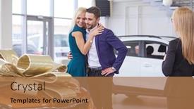  Presentation with gift - Cool new theme with man-makes-a-gift backdrop and a coral colored foreground