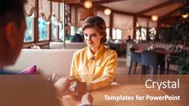  Presentation with marriage - Presentation design featuring man makes marriage proposal to beautiful woman background and a coral colored foreground