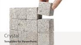  Presentation with granite - PPT layouts consisting of man-making-a-square-shape background and a light gray colored foreground