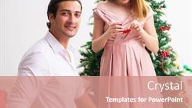  Presentation with marriage - PPT layouts enhanced with man-making-marriage-proposal background and a coral colored foreground