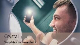  Presentation with toilet - Audience pleasing PPT theme consisting of urine funny - man making selfie near backdrop and a coral colored foreground