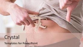  Presentation with body fat - Colorful PPT layouts enhanced with man measuring body fat backdrop and a  colored foreground