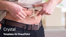  Presentation with body fat - Colorful presentation theme enhanced with man-measuring-body-fat backdrop and a wine colored foreground