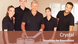  Presentation with interior decorating home - Audience pleasing slide deck consisting of man middle change - interior decorating team portrait backdrop and a  colored foreground