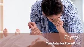  Presentation with mourning - Beautiful PPT layouts featuring man-mourning-his-dead-wife backdrop and a red colored foreground