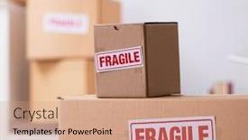  Presentation with moving - Theme featuring man-moving-house-and-relocating background and a coral colored foreground