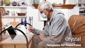  Presentation with temperature - Beautiful slide deck featuring man-not-feeling-well-wearing backdrop and a tawny brown colored foreground