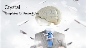  Presentation with mind - Theme having man of great mind background and a sky blue colored foreground