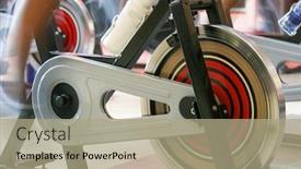  Presentation with endurance - Cool new slide deck with man-on-a-spinning-bike backdrop and a mint green colored foreground