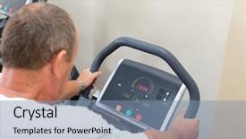  Presentation with stationary - Colorful presentation enhanced with man on a stationary bike backdrop and a  colored foreground