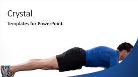  Presentation with basic - Colorful presentation theme enhanced with man on abdominals workout basic backdrop and a white colored foreground