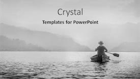  Presentation with black man - Cool new slide deck with man-on-aboat-fishingi backdrop and a light gray colored foreground