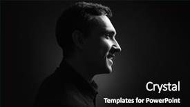  Presentation with black man - Slide set featuring man on dark background black background and a black colored foreground