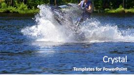  Presentation with jet - Presentation theme enhanced with man-on-jet-ski background and a ocean colored foreground