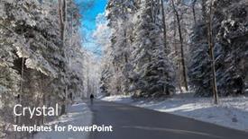  Presentation with forest road - Colorful slide set enhanced with man-on-the-road backdrop and a gray colored foreground