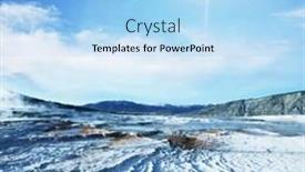  Presentation with hot spring - Cool new presentation theme with man on thermal hot spring backdrop and a light blue colored foreground