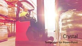  Presentation with wholesale - Theme having man or loader on forklift background and a coral colored foreground